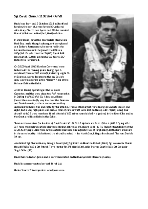 A preview of a PDF biography for Church, David